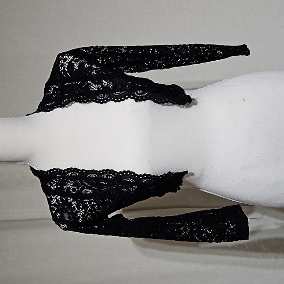 B Darlin Sweaters - Paisley lace long sleeve shrug